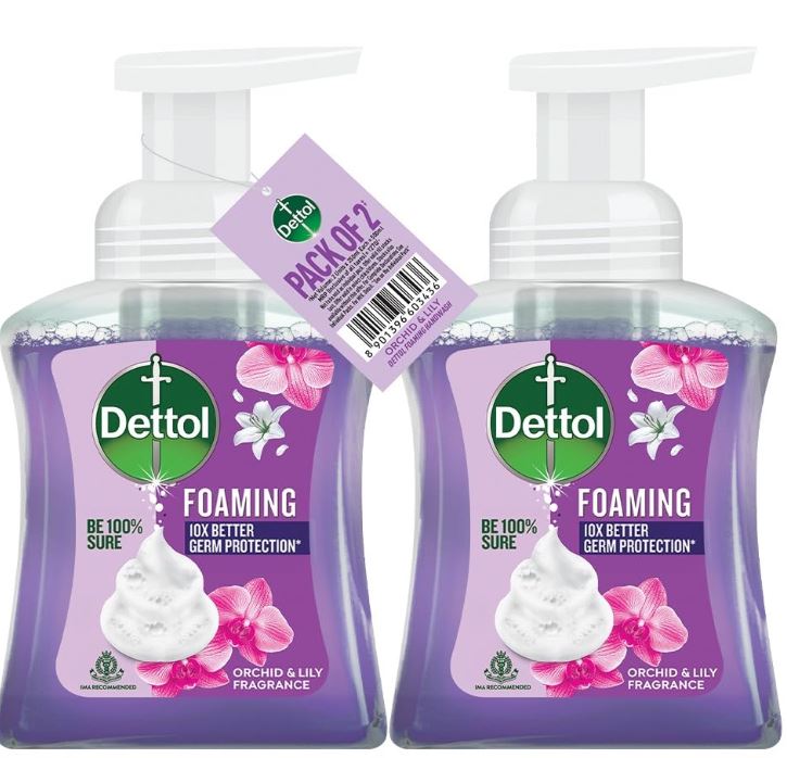 Dettol Orchid & Lily Foaming Handwash Pump 250ml (Pack of 2)